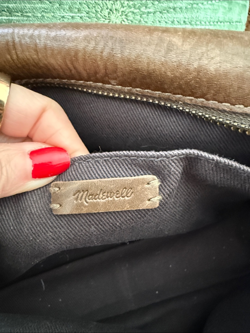 Madewell Suede Inset Edition Large Transport Camera Bag Preppy Crossbody Purse - Picture 4 of 5